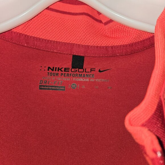 Nike Golf Tour Performance Dri-Fit Top Long Sleeve Red Half Zip Pullover Mens XL - Picture 4 of 9